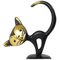 Brass Dinner Bell Displaying a Cat by Walter Bosse attributed to Hertha Baller, Austria, 1950s, Image 1