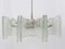 Mid-Century Star Frosted Glass Chandelier from Kalmar, Austria, 1960s 3