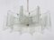 Mid-Century Star Frosted Glass Chandelier from Kalmar, Austria, 1960s 7