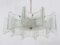 Mid-Century Star Frosted Glass Chandelier from Kalmar, Austria, 1960s, Image 7