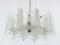 Mid-Century Star Frosted Glass Chandelier attributed to J. T. Kalmar for Kalmar, Austria, 1960s 3