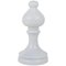 White Glass Bishop Chess Lamp from Ivan Jakes, Czechoslovakia, 1970s 1