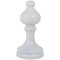 White Glass Bishop Chess Lamp from Ivan Jakes, Czechoslovakia, 1970s, Image 1
