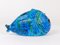 Rimini Blau Glasierte Fischskulptur von Aldo Londi, Bitossi zugeschrieben, Italien, 1950er 5