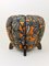 Art Deco Leaf Pattern Pouf from Jindrich Halabala, 1930s 6