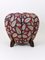 Art Deco Pouf mit Blattmuster, 1930er 9