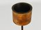 Modernist Walnut Leather Candleholder attributed to Carl Auböck, Austria, 1950s 5