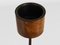 Modernist Walnut Leather Candleholder attributed to Carl Auböck, Austria, 1950s 4