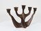 Mid-Century Brutalist Bronze Candleholders attributed to Michael Harjes, 1960s 7