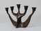Mid-Century Brutalist Bronze Candleholders attributed to Michael Harjes, 1960s 20
