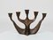 Mid-Century Brutalist Bronze Candleholders attributed to Michael Harjes, 1960s, Image 9