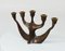 Mid-Century Brutalist Bronze Candleholders attributed to Michael Harjes, 1960s, Image 10