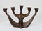 Mid-Century Brutalist Bronze Candleholders attributed to Michael Harjes, 1960s 6