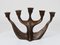 Mid-Century Brutalist Bronze Candleholders attributed to Michael Harjes, 1960s, Image 6