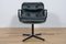 Silla de escritorio de cuero negro de Charles Pollock para Knoll Inc. / Knoll International, años 70, Imagen 3