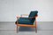 Blaues Teak Sofa von Knoll, 1960er 12