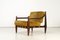 Fauteuil Mid-Century en Palissandre et Daim avec Ottomane par Jean Gillon, 1960s, Set de 2 5