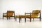 Mid-Century Easy Chair in Rosewood and Suede with Ottoman by Jean Gillon, 1960s, Set of 2, Image 12