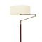 Brass Floor Lamp with Parchment Lampshade, 1950s, Image 4