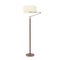Brass Floor Lamp with Parchment Lampshade, 1950s, Image 1