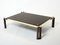 Macassar Ebony Marquetry Brass Coffee Table by Paolo Barracchia, 1978, Image 1