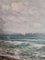Maria Fortis, Paysage de bord de mer, barque de pêcheur et voiliers, Oil on Canvas, Framed 6