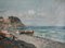 Maria Fortis, Paysage de bord de mer, barque de pêcheur et voiliers, Oil on Canvas, Framed 2