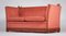 Red Velour Sofa from Knole, 1950s, Image 3