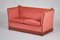 Rotes Velours Sofa von Knole, 1950er 2