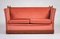 Red Velour Sofa from Knole, 1950s, Image 1
