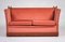 Rotes Velours Sofa von Knole, 1950er 1