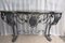 Antique Console Table in Wrought Iron and Marble, 1800s 1