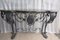 Antique Console Table in Wrought Iron and Marble, 1800s, Image 1