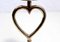 Candelabro macizo de latón en forma de corazón 1960, Imagen 7