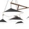 Emily Group of Seven Hanging Lamp with Metal Shade by Daniel Becker 5