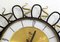 Wall Clock with Black and Gold Wrought Iron Decor, 1960s 5