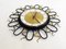 Wall Clock with Black and Gold Wrought Iron Decor, 1960s 9