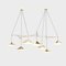 Emily Group of Seven Handmade Hanging Lamp with Brass Shade by Daniel Becker 1