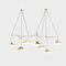 Emily Group of Seven Handmade Hanging Lamp with Brass Shade by Daniel Becker, Image 1