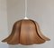 Vintage Ceiling Lamp in Pine Veneer & White Plastic Mounting, 1970s 3
