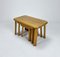 Modernist Oak Nesting Tables, 1960s, Set of 3 8