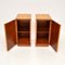 Art Deco Satin Birch Bedside Cabinets, 1920s, Set of 2 5