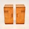 Art Deco Satin Birch Bedside Cabinets, 1920s, Set of 2, Image 2