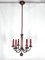 Mid-Century Modern Copper Six-Arm Chandelier in Style of Gio Ponti, Italy, 1950s, Image 13