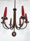 Mid-Century Modern Copper Six-Arm Chandelier in Style of Gio Ponti, Italy, 1950s, Image 11