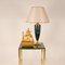 Mid-Century Modern Faux Green Malachite and Gold Brass Table Lamps in the Style of Maison Charles, 1970s, Set of 2, Image 3