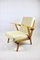 Beige Velvet & Natural Oak Armchair, 1970s 8