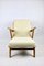 Beige Velvet & Natural Oak Armchair, 1970s 7