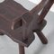 Primitive Brutalist Sculptural Wood Chair, 1960s 9