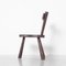 Chaise Sculpturale Primitive Brutaliste en Bois, 1960s 4